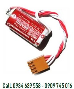 Pin Maxell ER17/33 Lithium Thionyl Chloride 3.6V (zắc 4 holes) nuôi nguồn PLC/CNC chính hãng Maxell